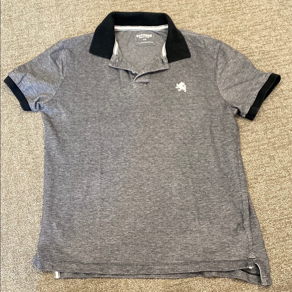 Express Gray and Black Polo